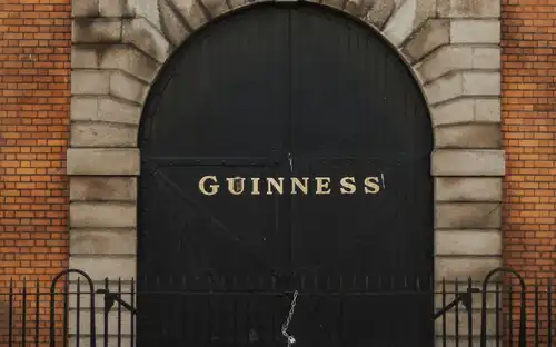 Entrance to the Guinness Storehouse before the visit in Dublin, Ireland.