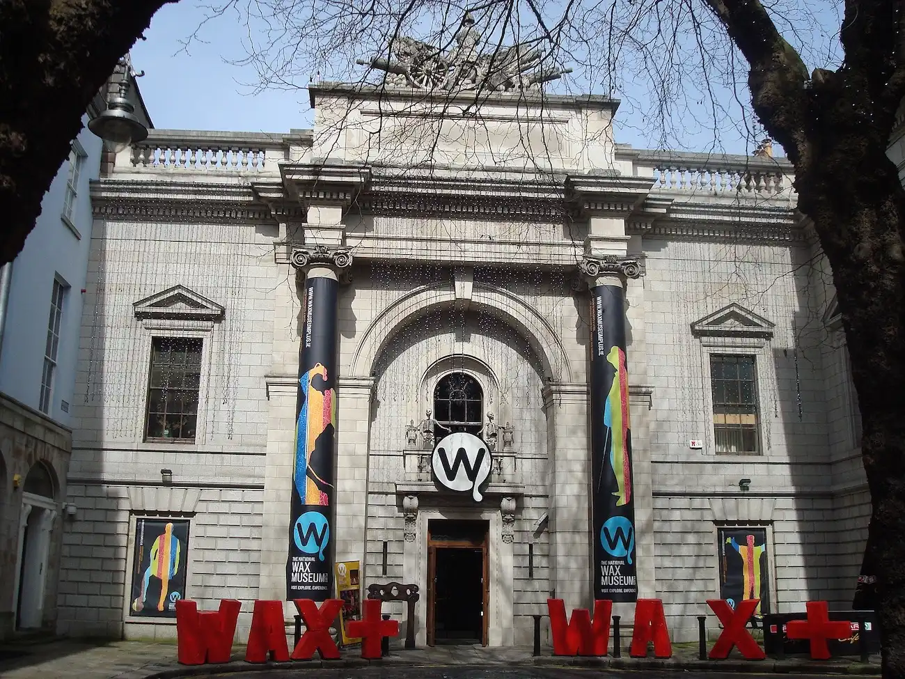 Entrance building of the National Wax Museum Plus in Dublin, Ireland.